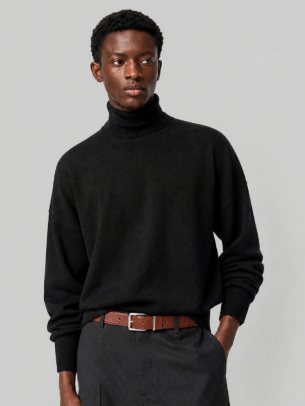 The Kooples Black Merino Wool Turtleneck Sweater Sz S